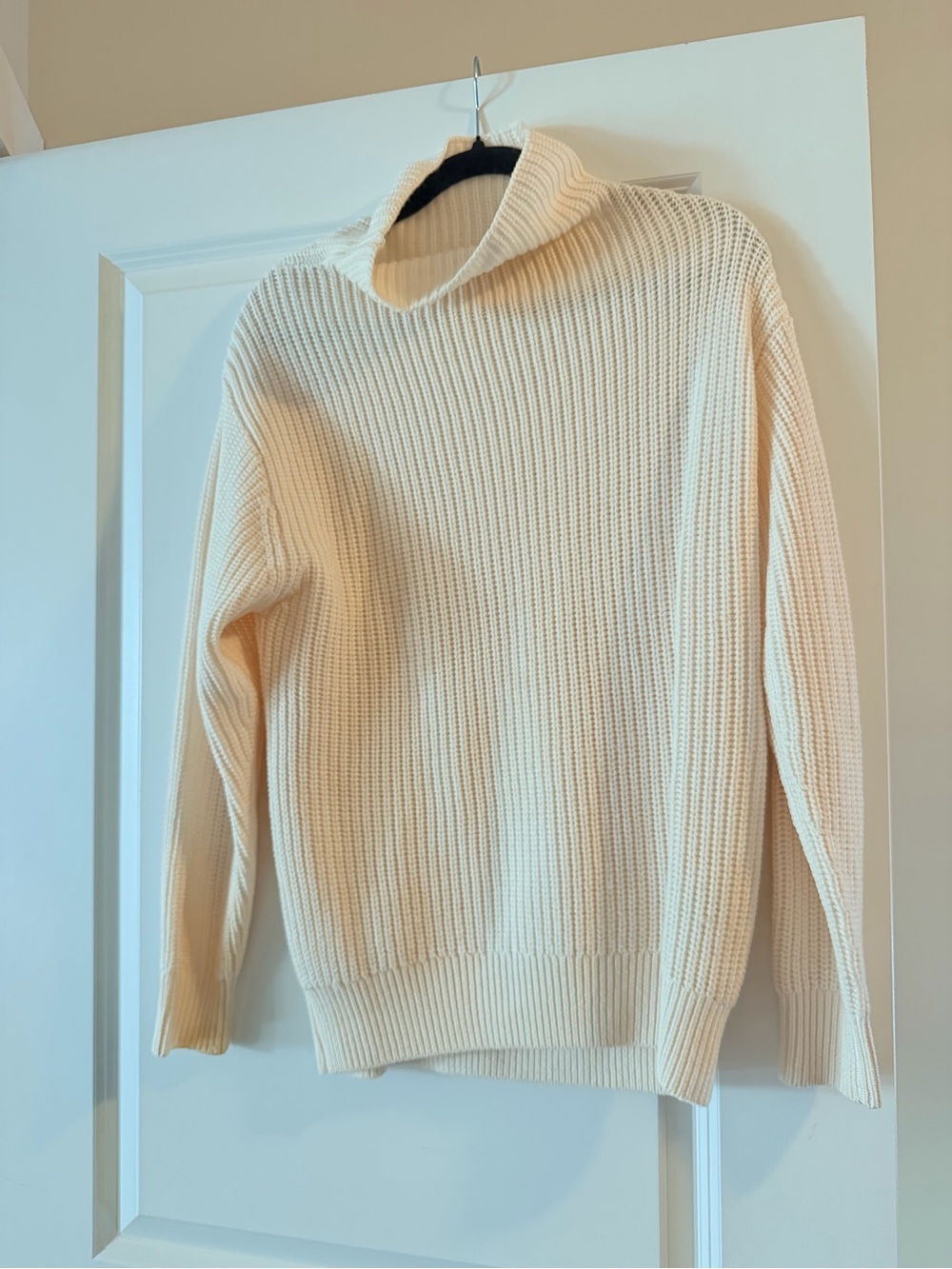 Wilfred Cream Ribbed Cowl Neck Sweater